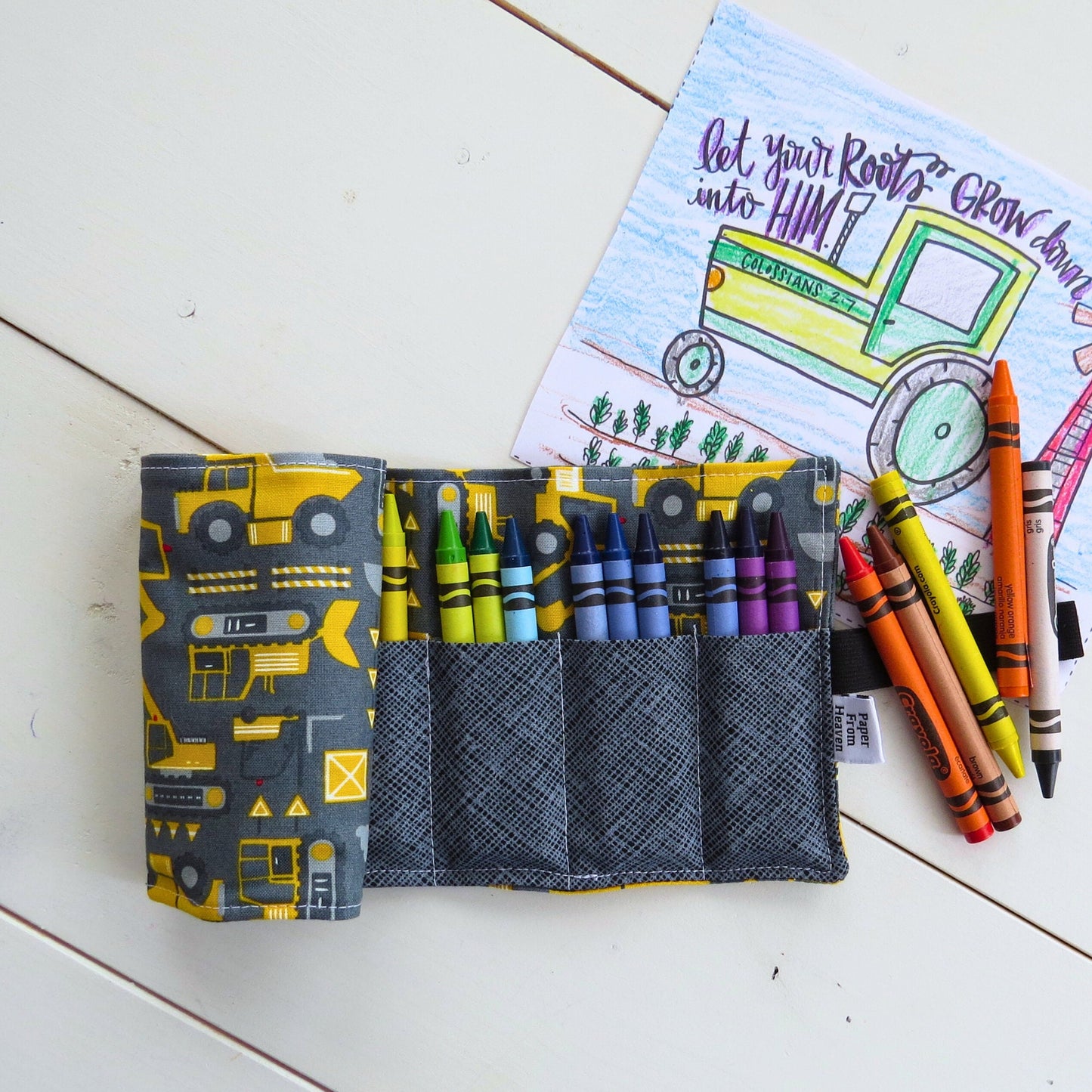 Excavator Construction Crayon Holder