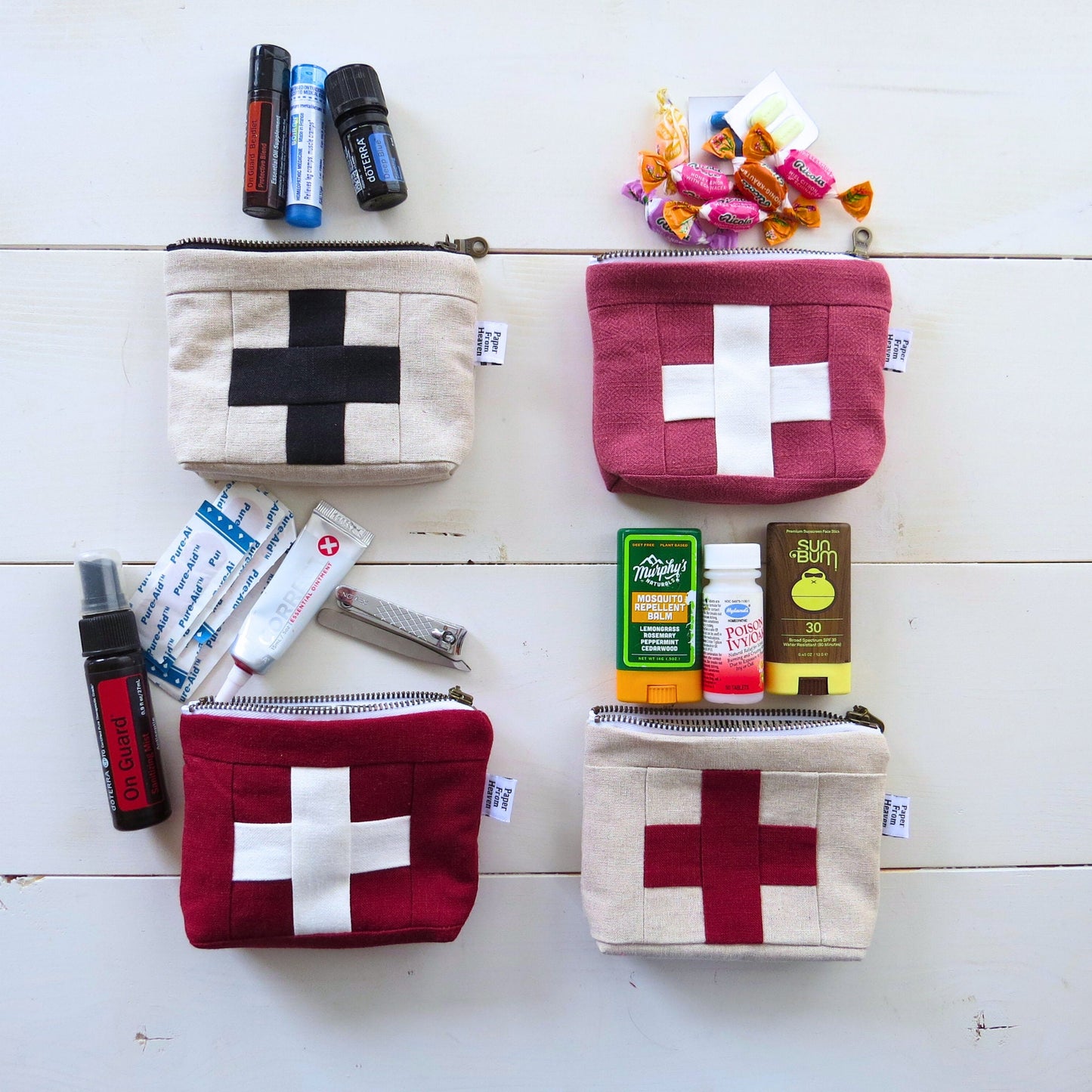 Mini Cream First Aid Kit • Black Cross