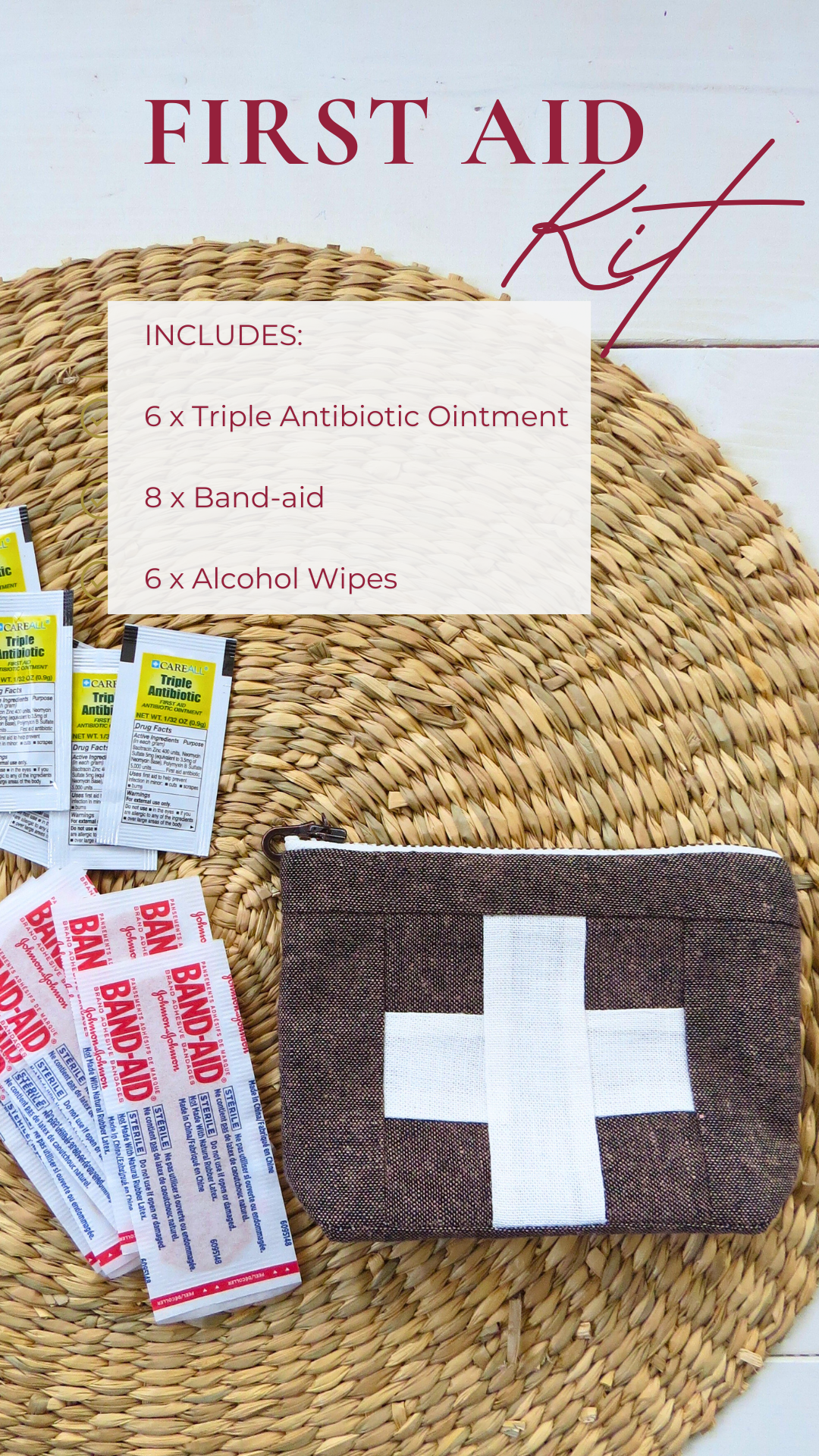 Mini Army Green First Aid Kit • Black Cross