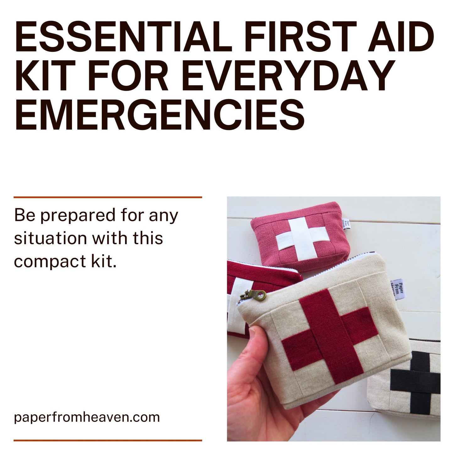 Mini Cream First Aid Kit • Black Cross