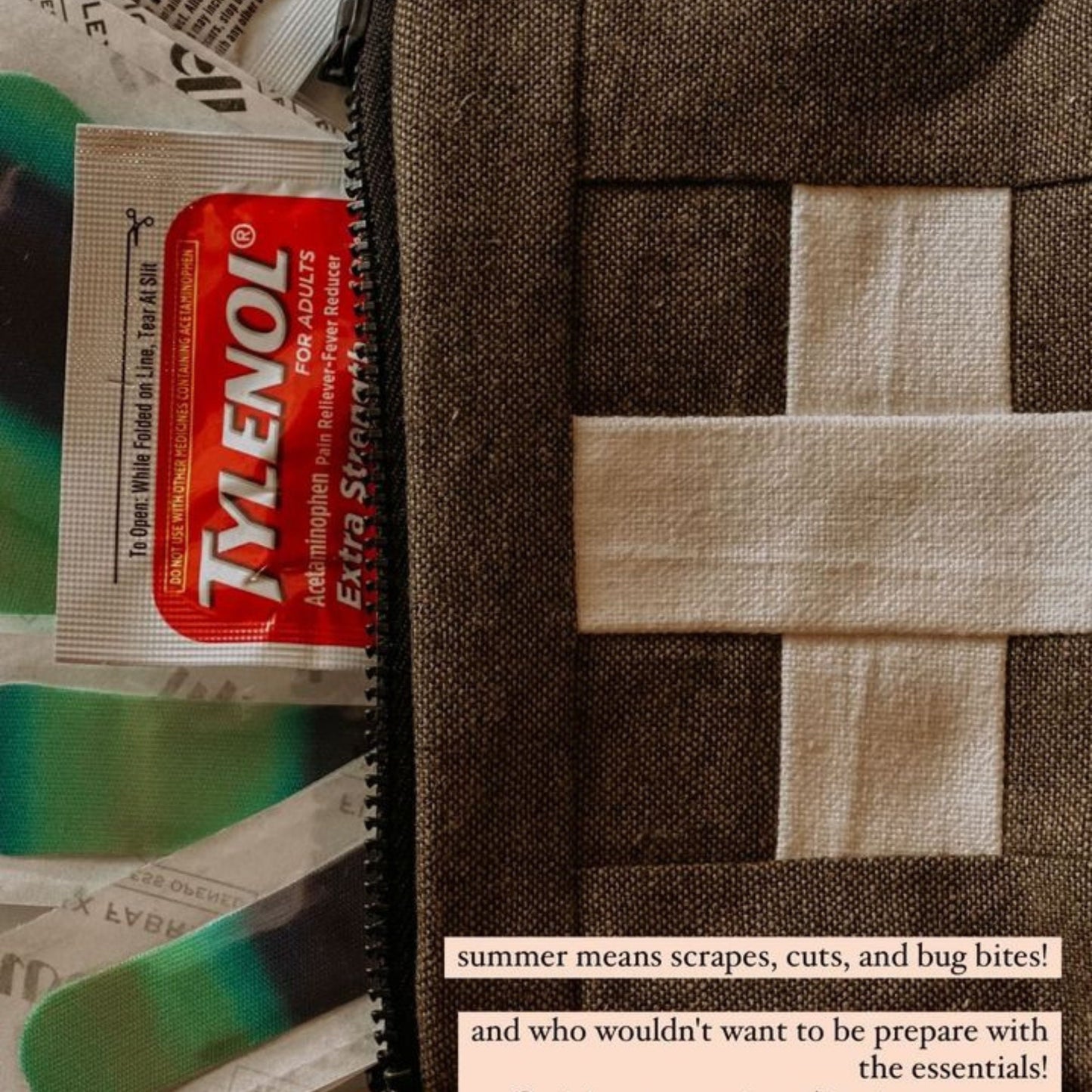 Mini Cream First Aid Kit • Black Cross