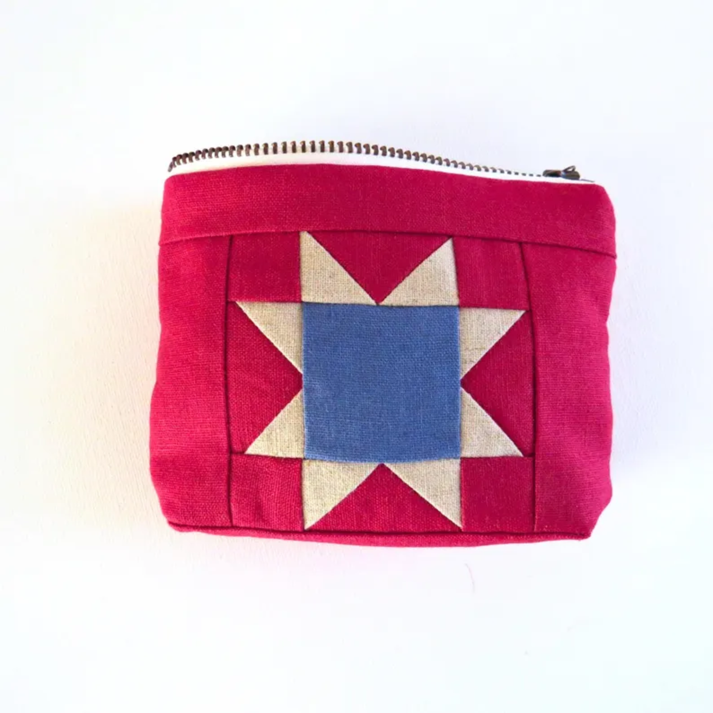 Vintage America Sawtooth Star Zipper Pouch