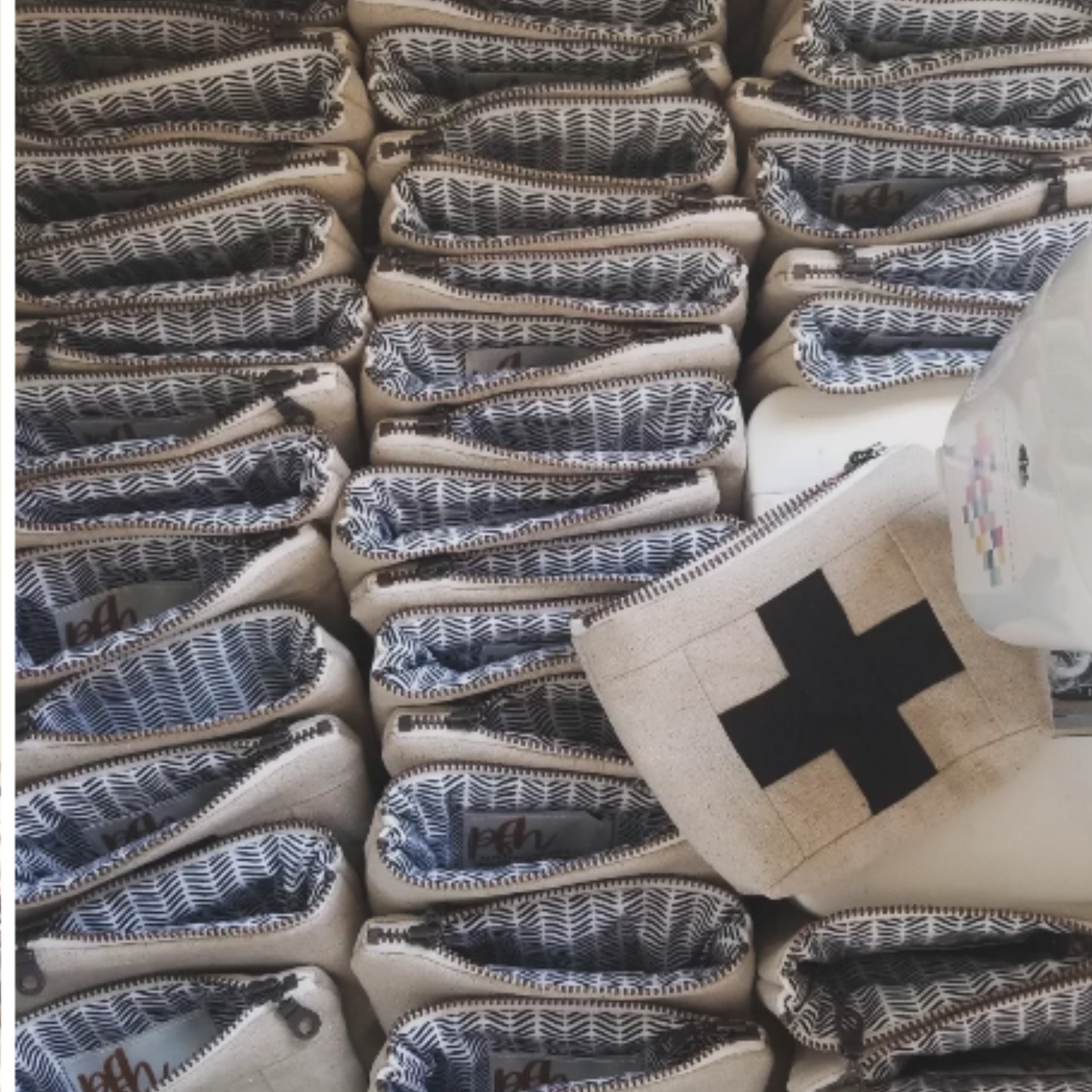 Mini Rain Blue First Aid Kit • Black Cross