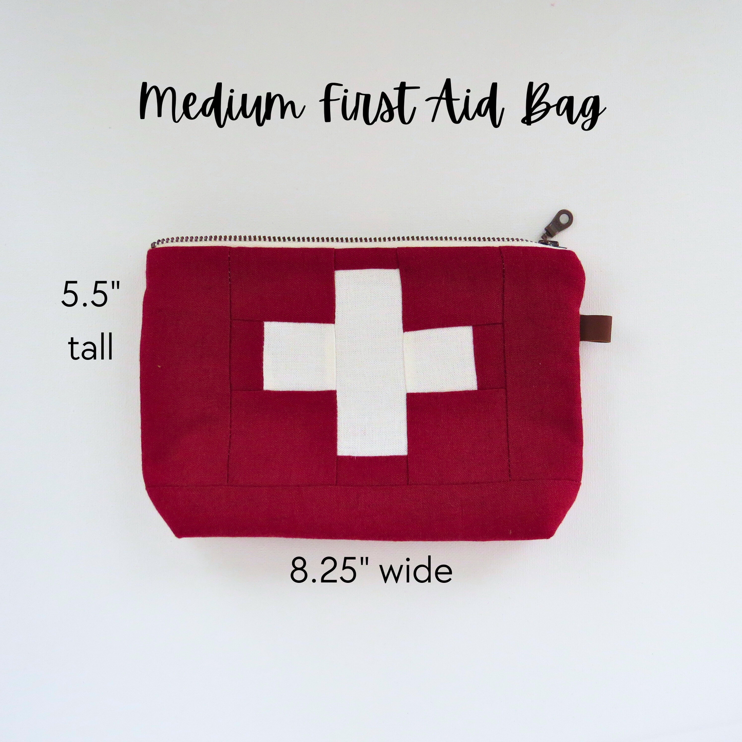 Medium Black First Aid Kit • White Cross