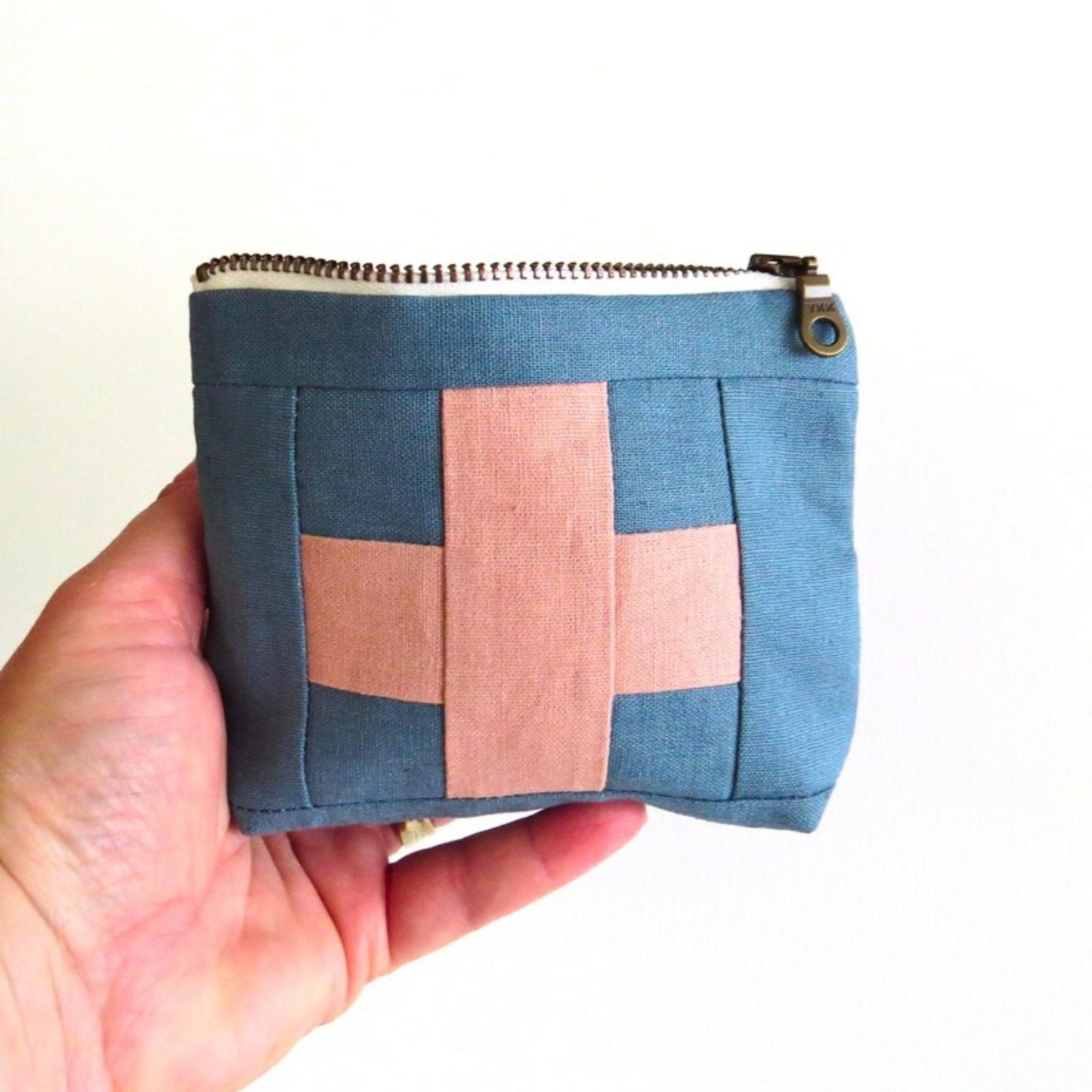 Mini Rain Blue First Aid Kit • Rose Pink Cross