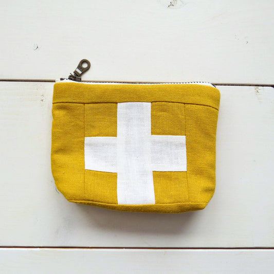 Mini Yellow First Aid Kit • White Cross
