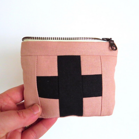 Mini Blush Pink First Aid Kit • Black Cross