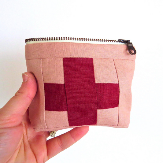 Mini Blush Pink First Aid Kit • Red Cross