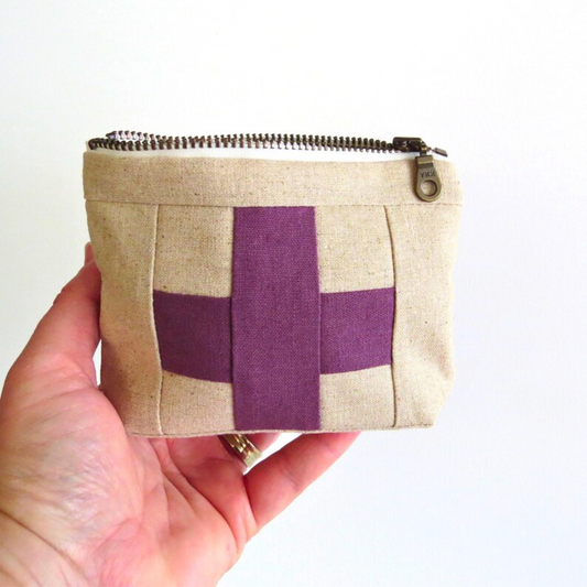 Mini Cream First Aid Kit • Plum Purple Cross