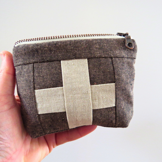 Mini Brown First Aid Kit • Cream Cross