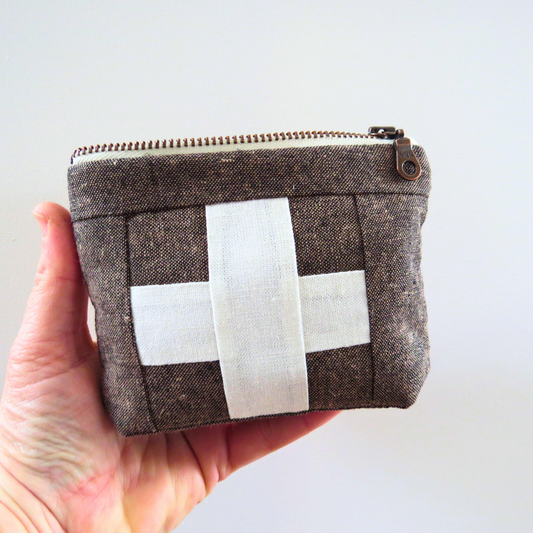 Mini Brown First Aid Kit • White Cross