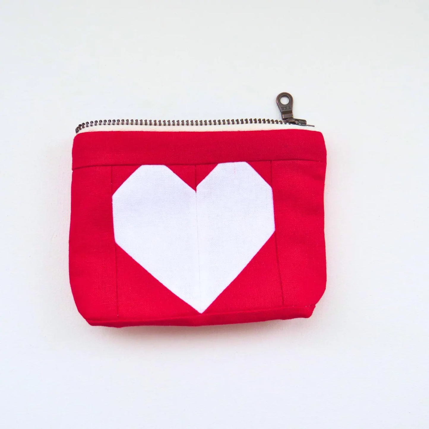 Red Heart Zipper Pouch