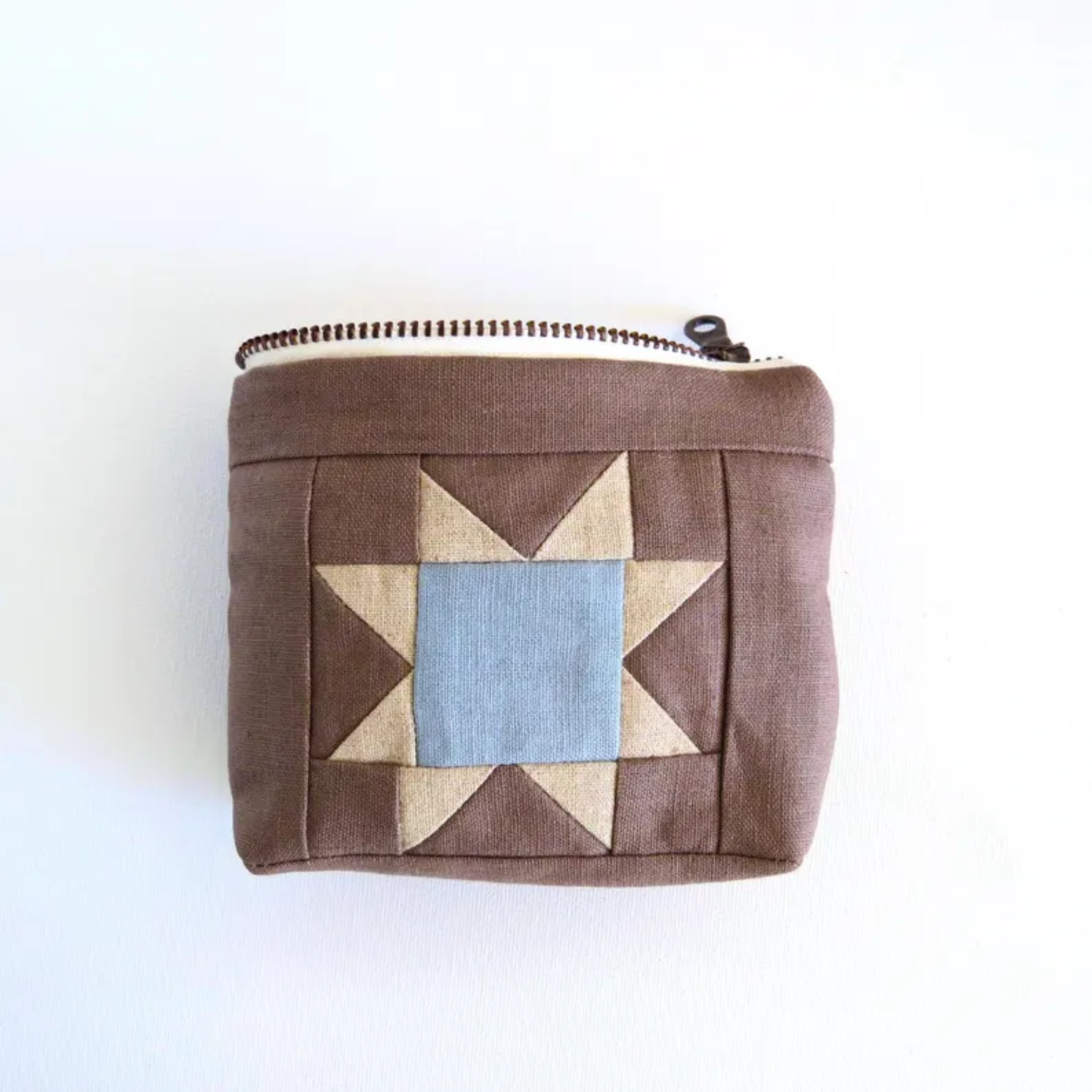 Milkcan Sawtooth Star Zipper Pouch • Cream/Storm Star