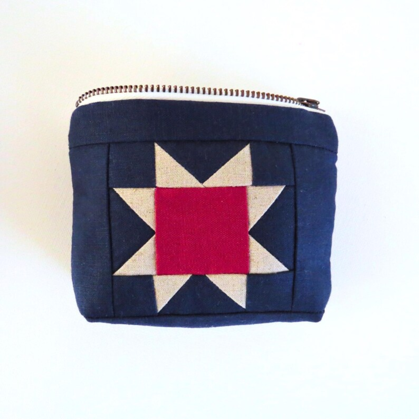 Americana Sawtooth Star Zipper Pouch