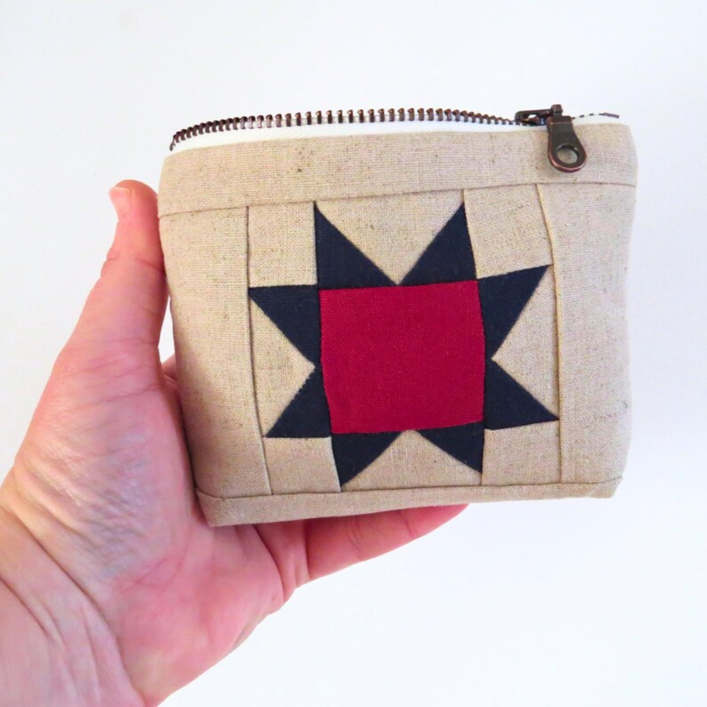 Liberty Sawtooth Star Zipper Pouch