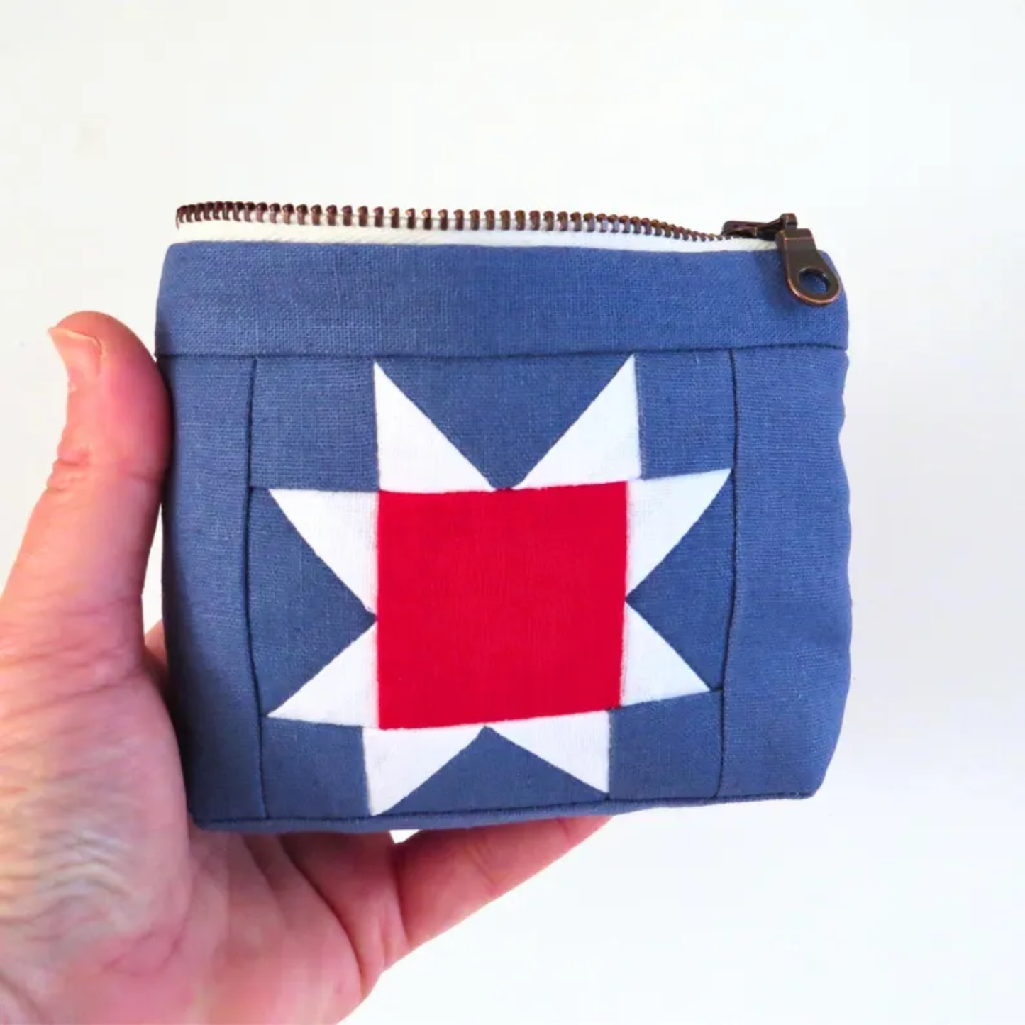Stars & Stripes Sawtooth Star Zipper Pouch