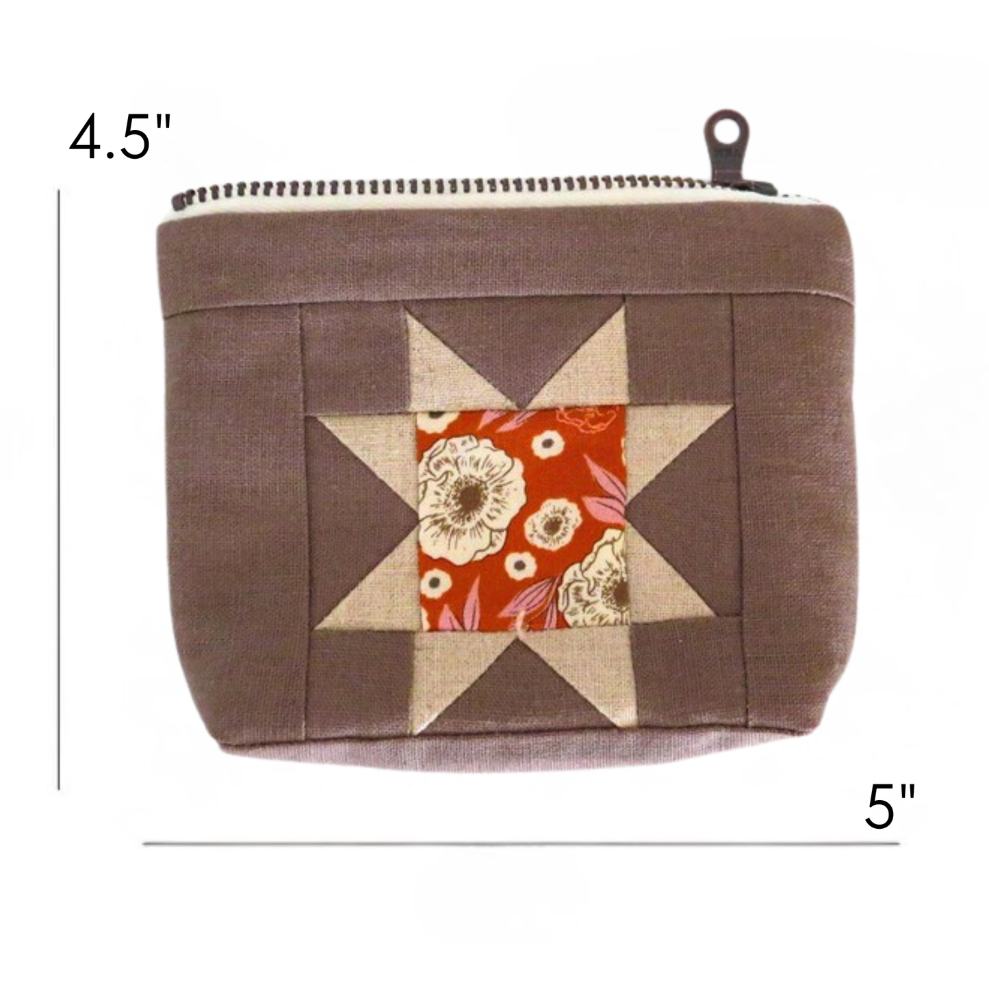 Milk can Sawtooth Star Zipper Pouch • Flower Star