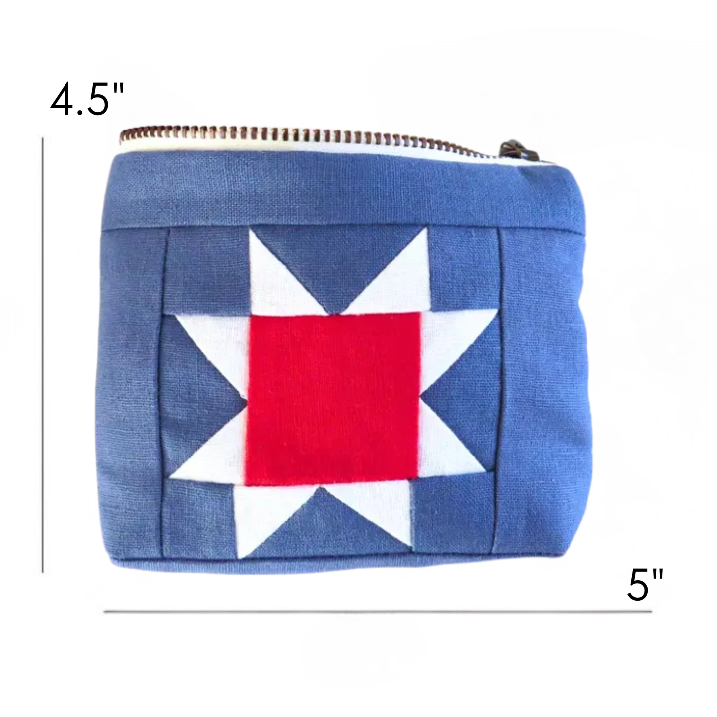 Stars & Stripes Sawtooth Star Zipper Pouch