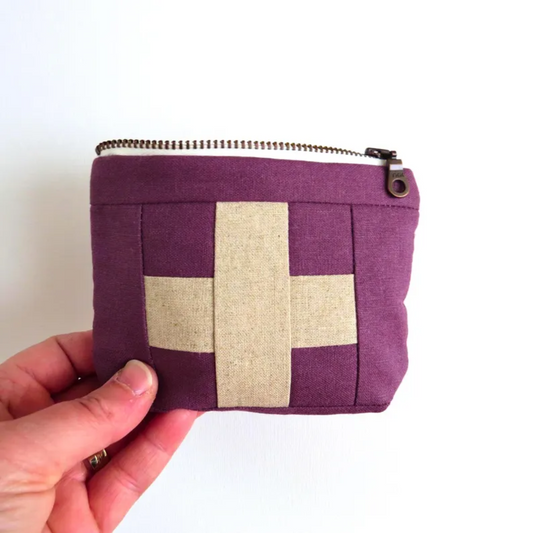 Mini Plum First Aid Kit • Cream Cross