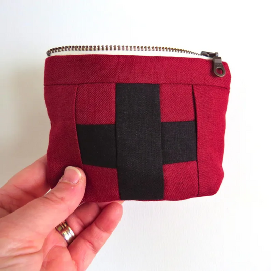 Mini Red First Aid Kit • Black Cross