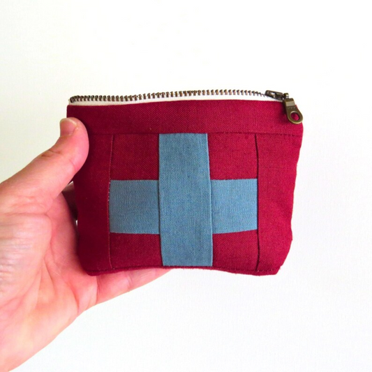 Mini Red First Aid Kit • Rain Blue Cross