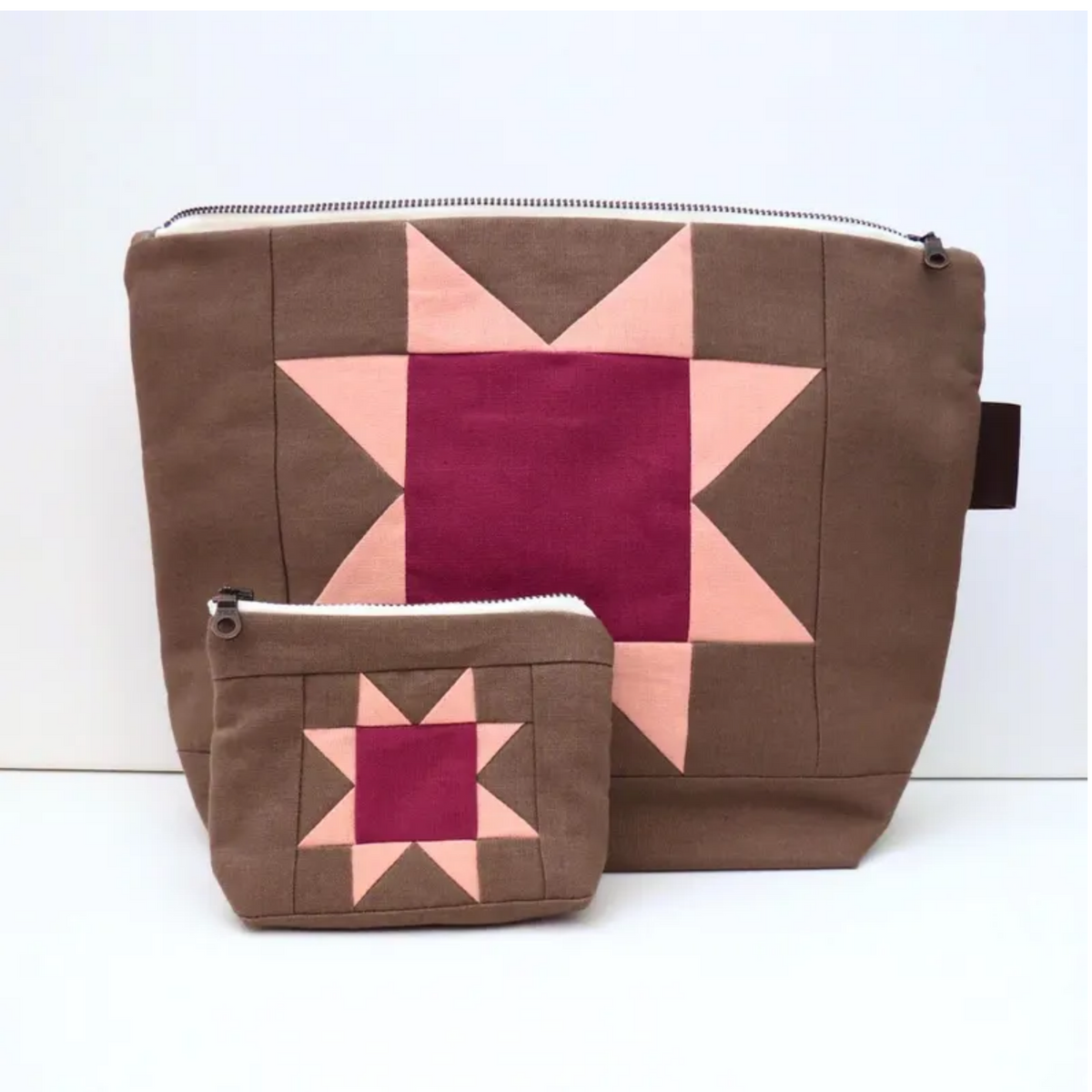 Milkcan Sawtooth Star Zipper Pouch • Pink Ombre Star