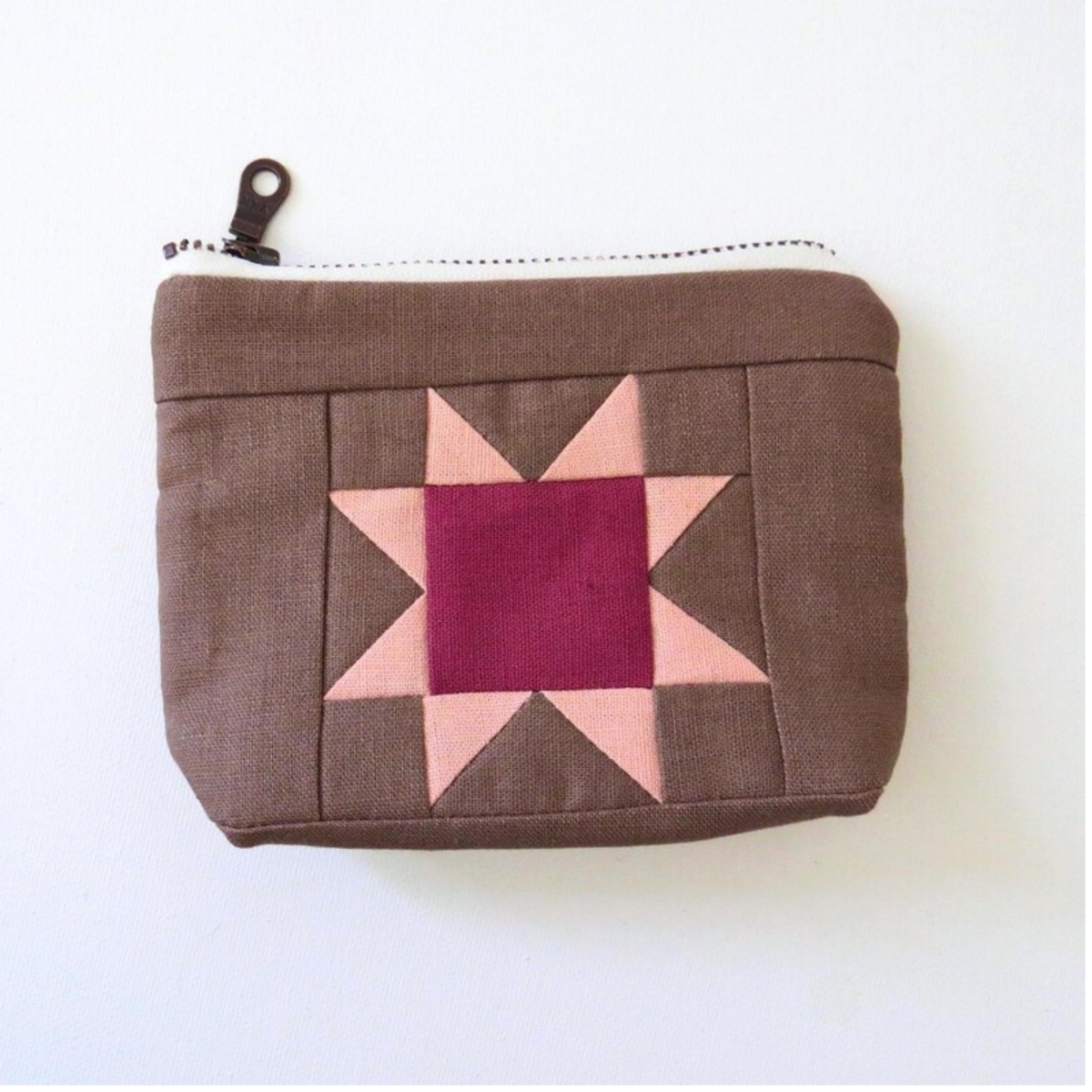 Milkcan Sawtooth Star Zipper Pouch • Pink Ombre Star