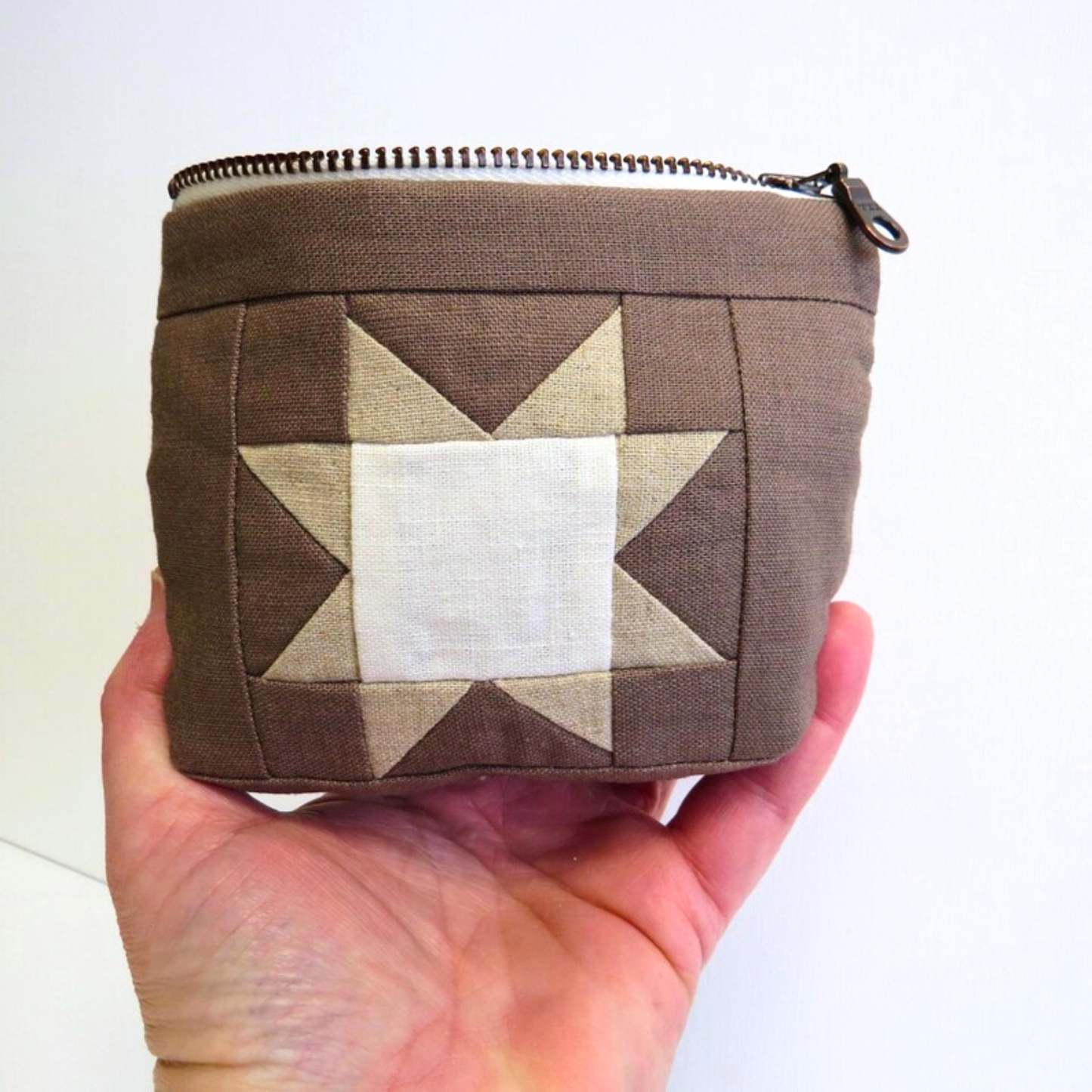 Milkcan Sawtooth Star Zipper Pouch • Star
